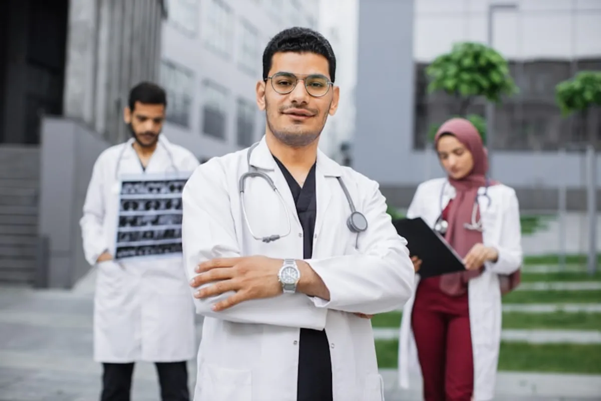Medical team of healthcare professionals